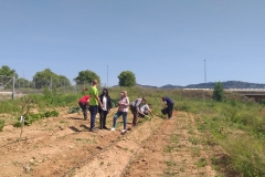 Marisa-Lopez-ha-visitado-el-huerto-donde-los-usuarios-del-CRIS-realizan-el-taller-de-agricultura