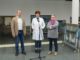 Rueda de prensa otorgada por el alcalde, la restauradora y le concejala de Cultura (de izquierda a derecha)